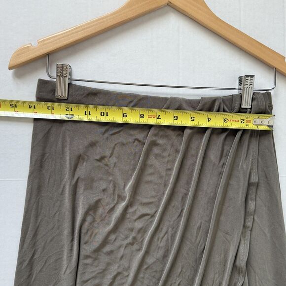 Free People Skirt Womens Small Olive Wrap Maxi Asymmetrical High Low OB969810 - Picture 8 of 10